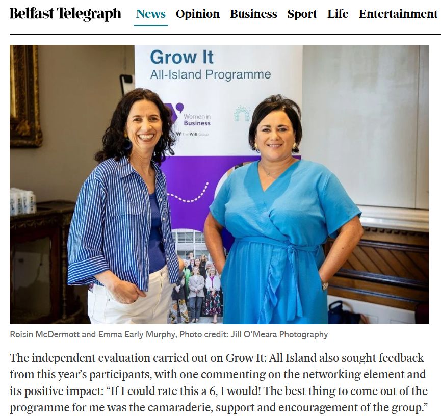 Belfast Telegraph 'Cross-border programme fast-tracking women-led businesses' feature